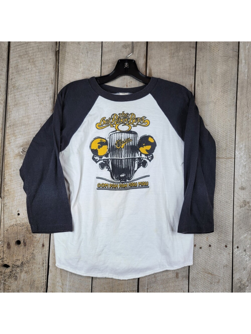 VTG Oak Ridge Boys Raglan T-Shirt L Mayo Spruce 50/50 Oom Pah Pah Graphic Tee